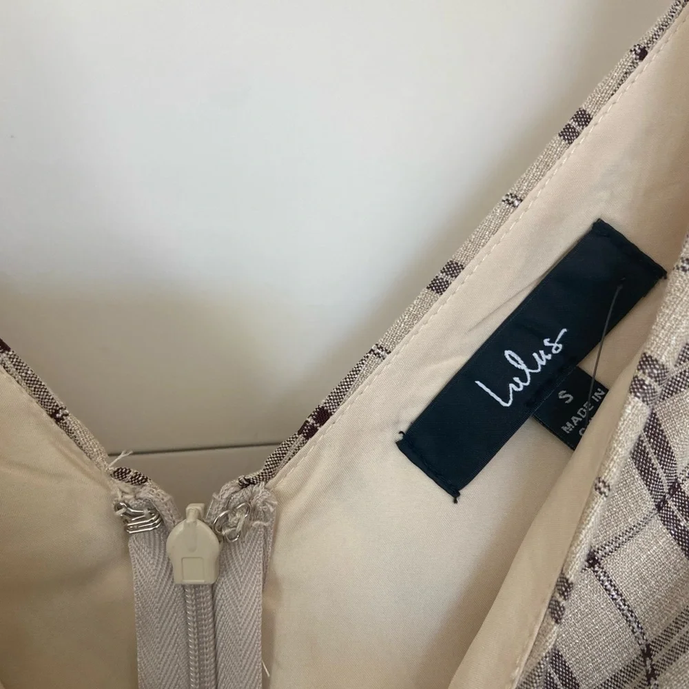 New w tags, lulu’s MIDI sleeveless dress w zipper - Picture 9 of 9